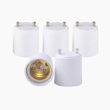 5-Pack GU24 to E26 Adapters