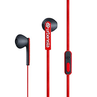 Urbanista San Francisco ErgonoMic Earphones with Remote and Mic - Retail Packaging -  Red Snapper/Red