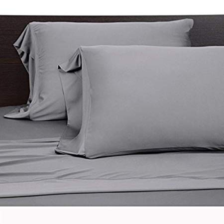 COOLEX Ultra-Soft Bed Sheet Set - Moisture Wicking, Wrinkle, Fade, Stain Resistant (King, Graphite)