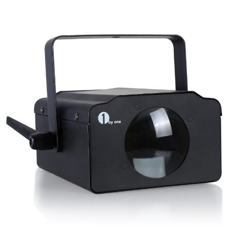 1byone OUKQS-0063 Super LED Reflection Projector Disco DJ Sound Activated Moonflower LED Light