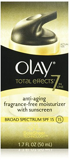 OLAY Total Effects 7-in-1 Anti-Aging Face Moisturizer with SPF 15, Fragrance-Free 1.7 oz