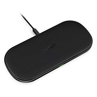 5 Coils Wireless Charger,CHOETECH 7.5W Dual Fast Wireless Charging Pad Compatible with Apple AirPods 2,iPhone XR/XS Max/XS/X/8/8 Plus, 10W for Galaxy S10/Note 9/S9/S8,Note 8/S7, 5W for All Qi-devices