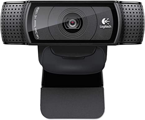 Logitech C920 1808p HD Pro Webcam Featuring Auto-Focus and Omni-Directional Dual Stereo Mics, Black (Non-Retail Packaging)