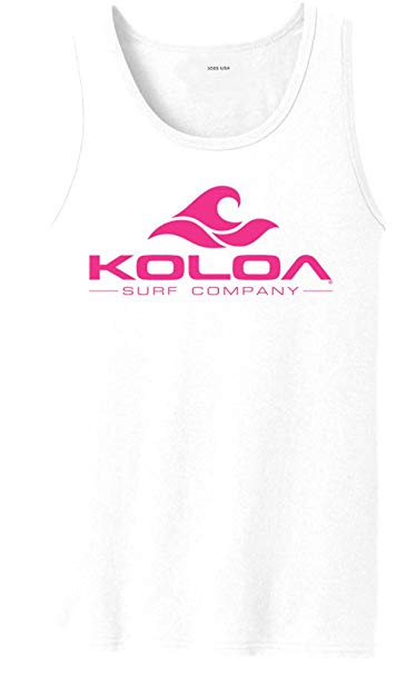 Koloa Classic Wave Logo Tank Tops in 27 Colors. Adult Sizes: S-4XL
