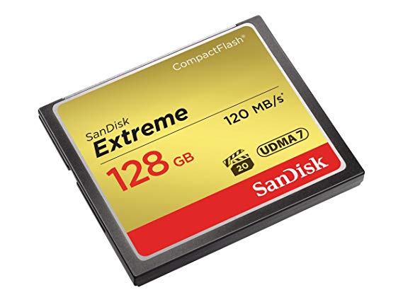 SanDisk SDCFXS-128G-A46 Extreme Memory Card 128 GB CompactFlash, Black