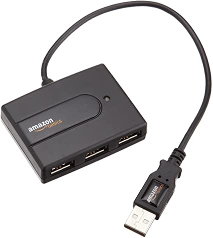 AmazonBasics USB 2.0 4-Port Ultra Mini Hub; Bus-powered