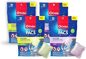 O-Cedar Floor Cleaning 40ct Pacs with Citrus Scent 10ct (2-Packs) and Lavender Scent 10ct (2-Packs)