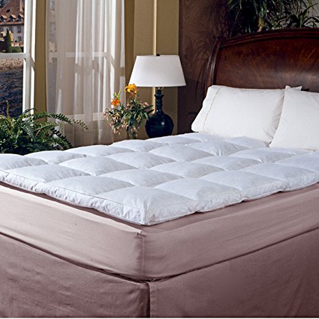 Blue Ridge Home Fashion Classic 233 Thread Count Cotton Featherbed, Queen