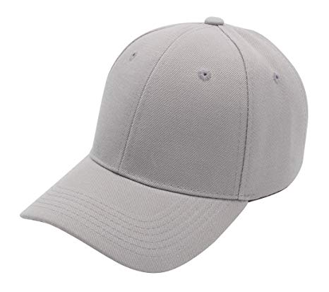 Top Level Structured Classic Plain Baseball Cap Unisex Hat Adjustable Velcro Max Comfort