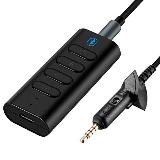 Bingle Wireless Bluetooth Adapter for Bose QuietComfort 15 Headphones, Bluetooth Receiver for Bose QC15 with Microphone/Remote Volume Control