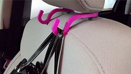 Handy Hooky 2pc Car Seat Headrest Hanger Storage Hooks - Purse Handbag Grocery Bag Holder