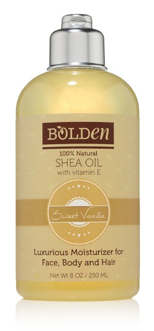 Bolden Sweet Vanilla Shea Oil 100 Pure with Vit E - 8 Oz SHEA BUTTER OIL