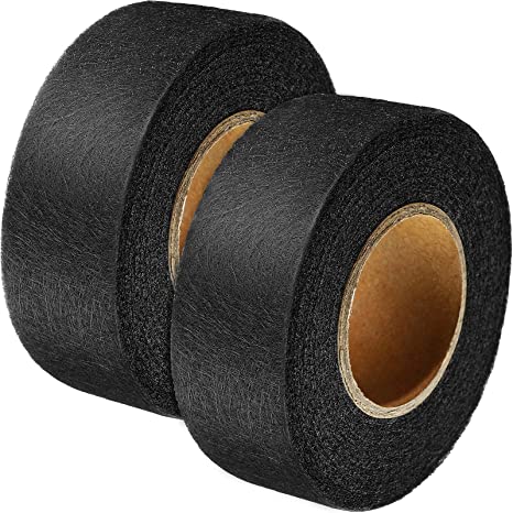 Iron on Hem Tape Fabric Fusing Hemming Tape Wonder Web Adhesive Hem Tape for Pants Each 27 Yards, 2 Pack (Black,1 Inch)