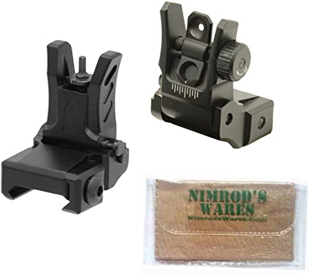 UTG Low Profile Flip-Up Front & Rear Sights Set MNT-755 MNT-955   Nimrod's Wares Microfiber Cloth