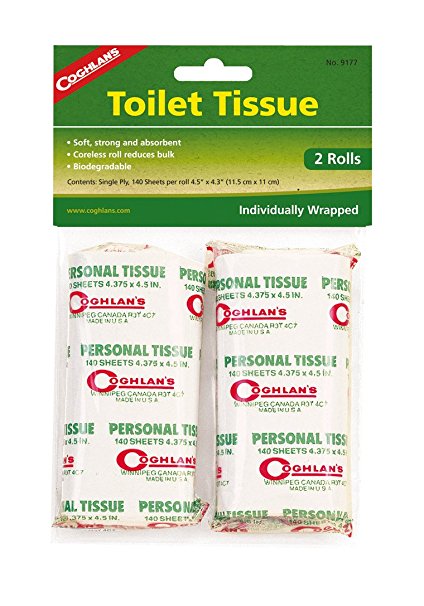 Coghlan's Packable Camp Toilet Tissue, 2-Rolls