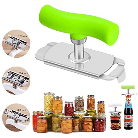 Jar Opener Multifunction Arthritis Can Opener Adjustable Stainless Steel Lids Off Labor-Saving 360 Degree Rotatio Anti-slip Bottle Cap Remover Tool Fit Seniors, Arthritis, Women, Chilren, Weak Hands