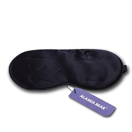 ALASKA BEAR® - Natural silk sleep mask & blindfold, super-smooth eye mask