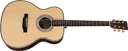 Zager Acoustic Electric Guitar - ZAD900 Acoustic Pro Series Guitar - Smaller "OM" Size - Solid Spruce/Rosewood - Premier, Handmade Guitars - Acoustic Guitar for Small Hands - Designed for Easy Playing