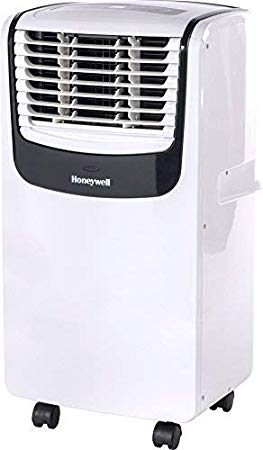 Honeywell MO08CESWK Compact Portable Air Conditioner with Dehumidifier and Fan for Rooms Up To 350 Sq. Ft. With Remote Control (Black/White)