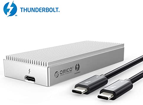 ORICO Mini Thunderbolt 3 NVMe SSD External Enclosure, Aluminum Portable Enclosure Type C to SATA Solid State Drive up to 2TB (40Gbps Speed), M.2 NVMe M Key 2280 SSD is Supported (SSD Not Included)