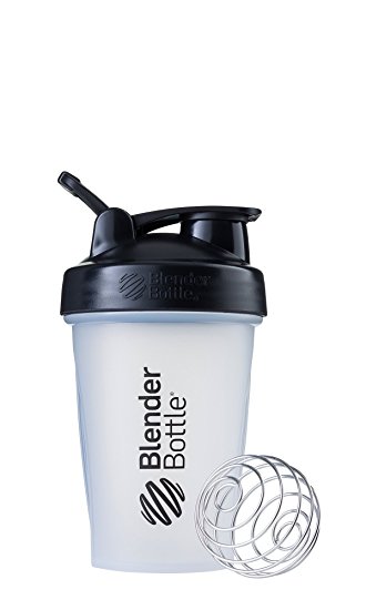 BlenderBottle Classic Loop Top Shaker Bottle, Clear/Black/Black, 20-Ounce Loop Top