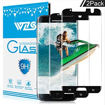 Samsung Galaxy S7 Edge Screen Protector,[2-Pack][HD Clear][9H Hardness][Anti-Bubble]Tempered Glass Screen Protector Compatible with Samsung Galaxy S7 Edge