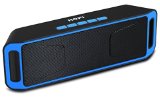 HOFi Bluetooth Speaker - Surround Sound Wireless Speaker with Built-in Hands Free Mic- Works for Iphone Ipad Samsung other Smart Phones Mp3 Players Blue
