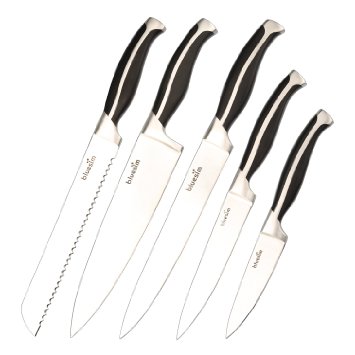 Knife Set, Bluesim Stainless Steel Kitchen Knife Set, 5-piece