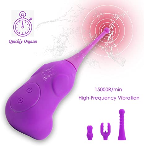 High-Frequency Clitoris Vibrator - ACVIOO G-spot Vibrator for Clitoral Vaginal Nipple Stimulator,10 Vibration Mode Rabbit Silicone Vibrator for Women Masturbation Adult Sex Toys(Purple)