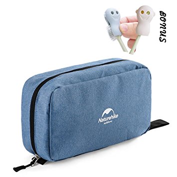 Toiletry Bag, Compact Toiletry Bag Large Storage Capacity with Hanging Hook, Waterproof Travel Organizer and Storage as Bathroom Accessories For Men & Women (light blue)