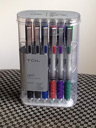 TUL Retractable Gel Pens 0.7 mm Medium Point, Assorted 12/pk