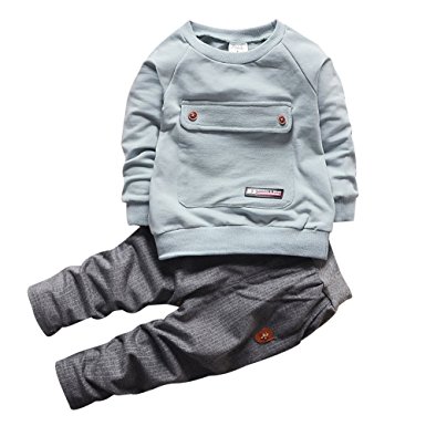 Ancia 2017 Baby Boys Kids 2 Pieces Fall Clothing Set T-Shirt Pants Outfits