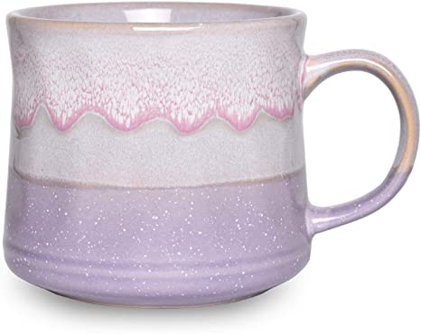 Bosmarlin Large Ceramic Coffee Mug, Big Tea Cup for Office and Home, 21 Oz, Dishwasher and Microwave Safe, 1 PCS… (Purple)
