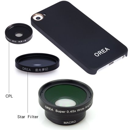 Orea 3 in 1 Cross Screen 8x Star Lens Cpl for Iphone 6 Plus Wide Angle Macro Lens for Most Cell Phone