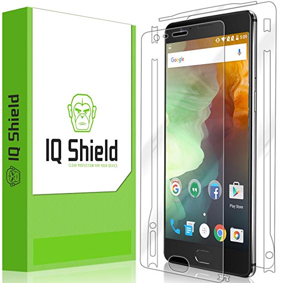 OnePlus 3T Screen Protector, IQ Shield LiQuidSkin Full Body Skin   Full Coverage Screen Protector for OnePlus 3T HD Clear Anti-Bubble Film