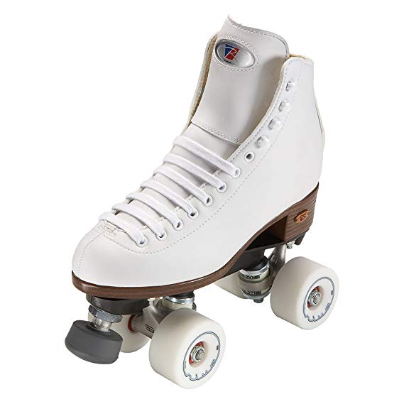 Riedell Skates - Angel Junior - Artistic Quad Roller Skate | White | Size 1 JR |