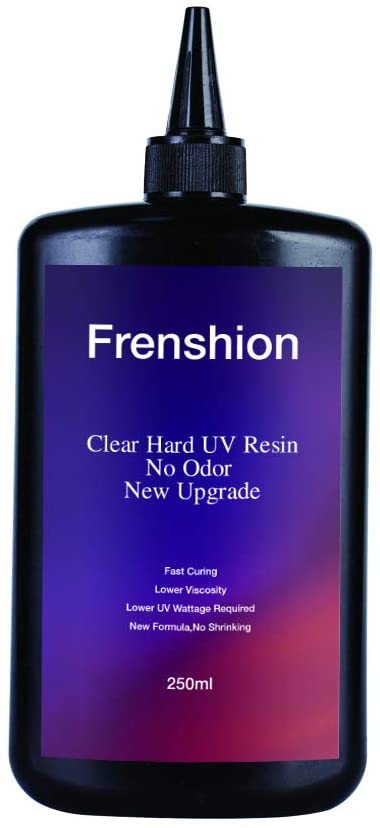 250ML Upgrade Clear Hard UV Resin Odorless, No Shrinking, Fast Curing Resin for Jewelry Making and Crafting