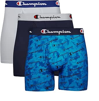 Champion Mens Men's Lightweight Stretch Boxer Brief 3 Pack