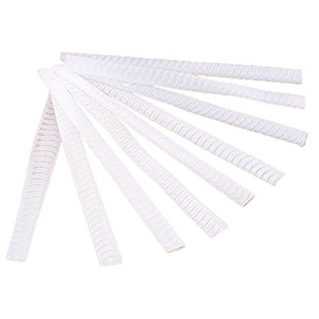 SODIAL(R)100 pcs Make Up Brush Pen Netting Cover Mesh Sheath Protectors Guards Protective cover Sheath Net (White)