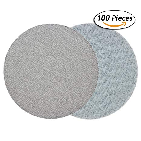 3 Inch 240 Grit Aluminum Oxide White Dry No Holes Hook and Loop Sanding Discs for 3" Sanding Pads, 100-Pack