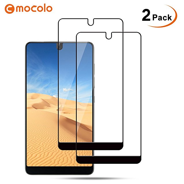 Essential Phone Screen Protector, Tempered Glass Screen Protector [0.3mm] [9H Hardness] [Crystal Clear] for Essential Phone PH-1 pack of 2