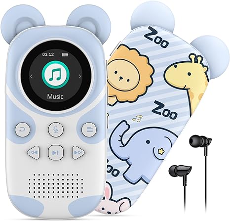 RUIZU 16GB MP3 Player for Kids, Cute Panda Portable Music Player MP3, Child MP3 Player with Bluetooth 5.0, Speaker, FM Radio, Voice Recorder, Alarm Clock, Stopwatch, Pedometer, Support up to 128GB