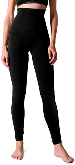 Women's High Waist Compression Top Leggings French Terry Lining