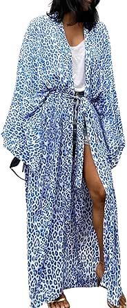 Bsubseach Women's Sexy Fashion Loose Bikini Swimwear Cover Up Long Kimono Cardigan