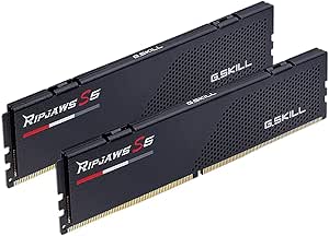 G.SKILL Ripjaws S5 Series (Intel XMP 3.0) DDR5 RAM 32GB (2x16GB) 5600MT/s CL28-34-34-89 1.35V Desktop Computer Memory UDIMM - Matte Black (F5-5600J2834F16GX2-RS5K)