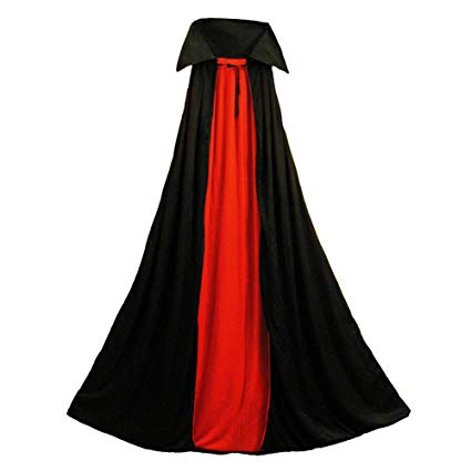 SeasonsTrading 48" Fully Lined Deluxe Vampire Cape - Halloween Costume Black Cape