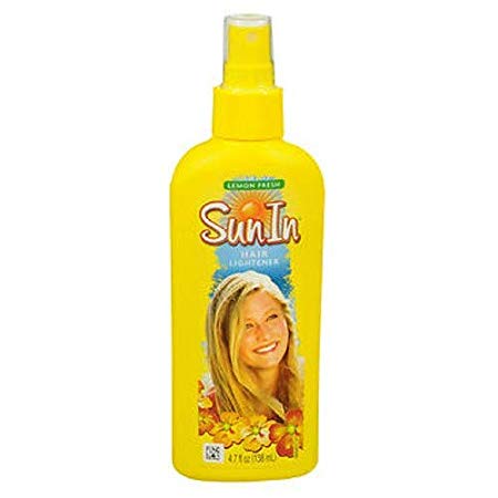 Sun-In Hair Lightener Spray, Lemon, 4.7 Ounce, Helps Lighten Hair, with Fresh Citrus, Lemon Scent for a Summer Sun-kissed Highlights Hair Style