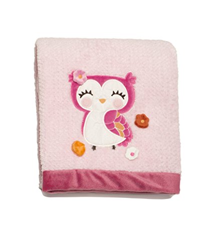 Carter's Embroidered Boa Blanket, Girly Owl (Discontinued by Manufacturer)