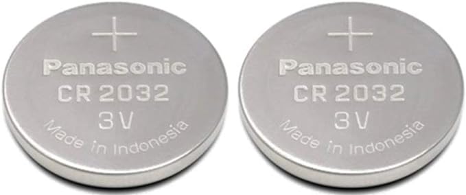 Panasonic CR2032 Battery (2 Pack), Lithium Coin Cell, 3V