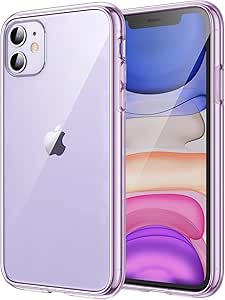 JETech Case for iPhone 11 6.1-Inch, Non-Yellowing Shockproof Phone Bumper Cover, Anti-Scratch Clear Back (Purple)